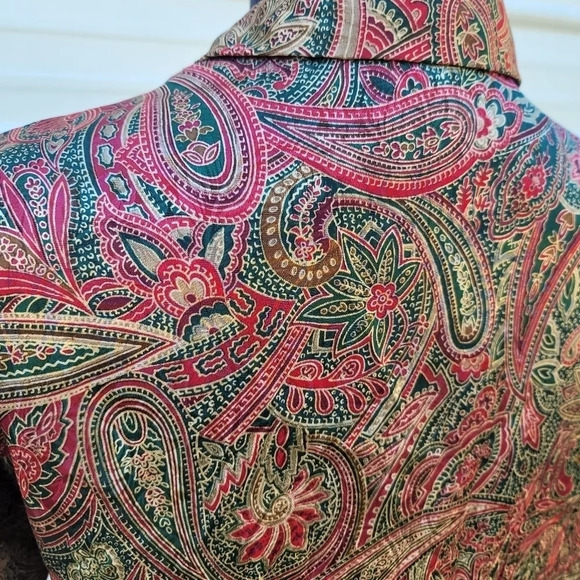 Victoria's Secret Paisley nightgown satin Sleep Shirt Size Small - Picture 6 of 11
